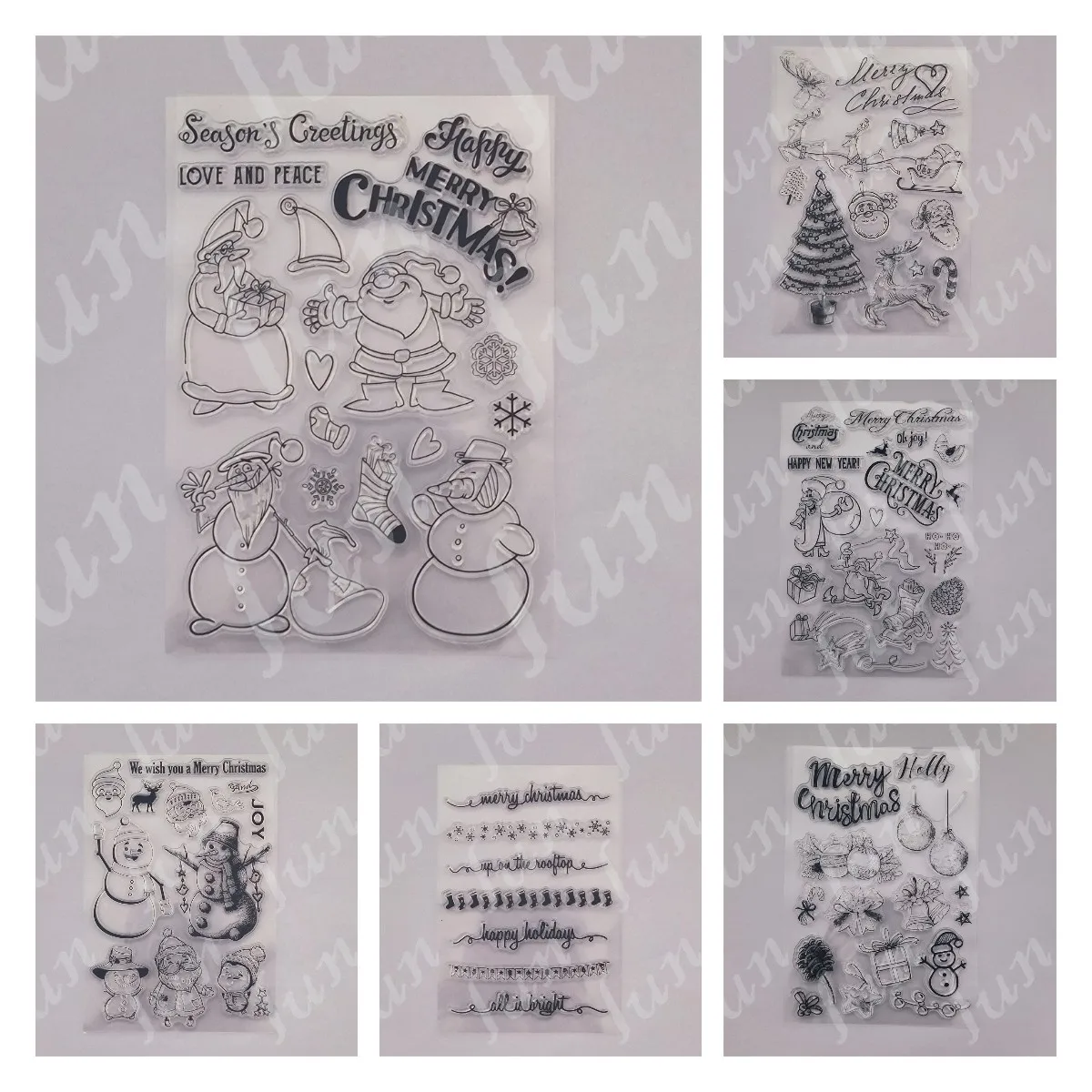 

2023 Hot Sale Christmas Joy Clear Stamps Reusable DIY Scrapbook Diary Greeting Card Decoration Handmade Embossing New