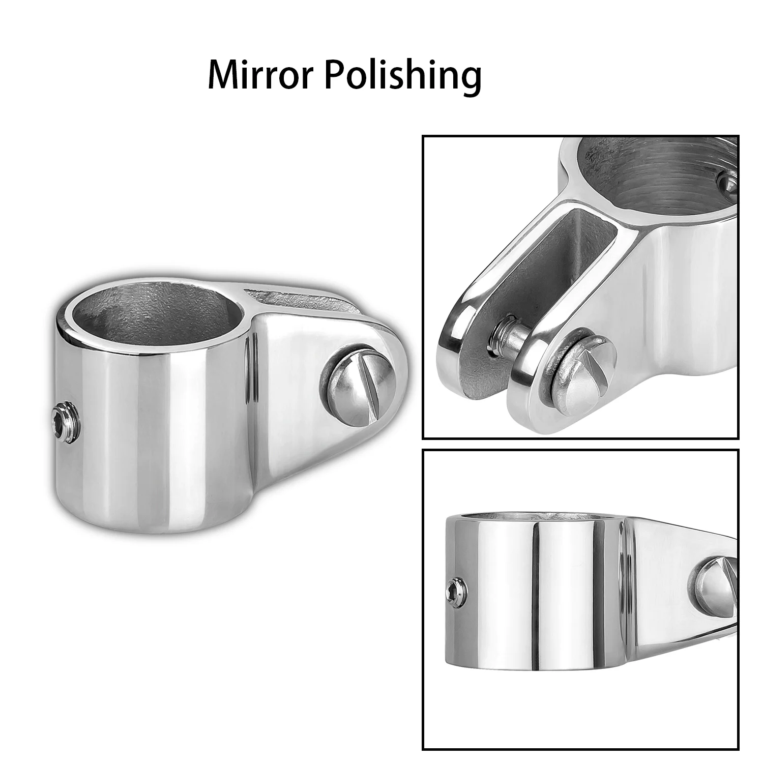 Marine Grade Bimini Top Jaw Slide 316 Stainless Steel Fit for 7/8"（22mm）OD Round Tube, Heavy Duty Boat Hardware