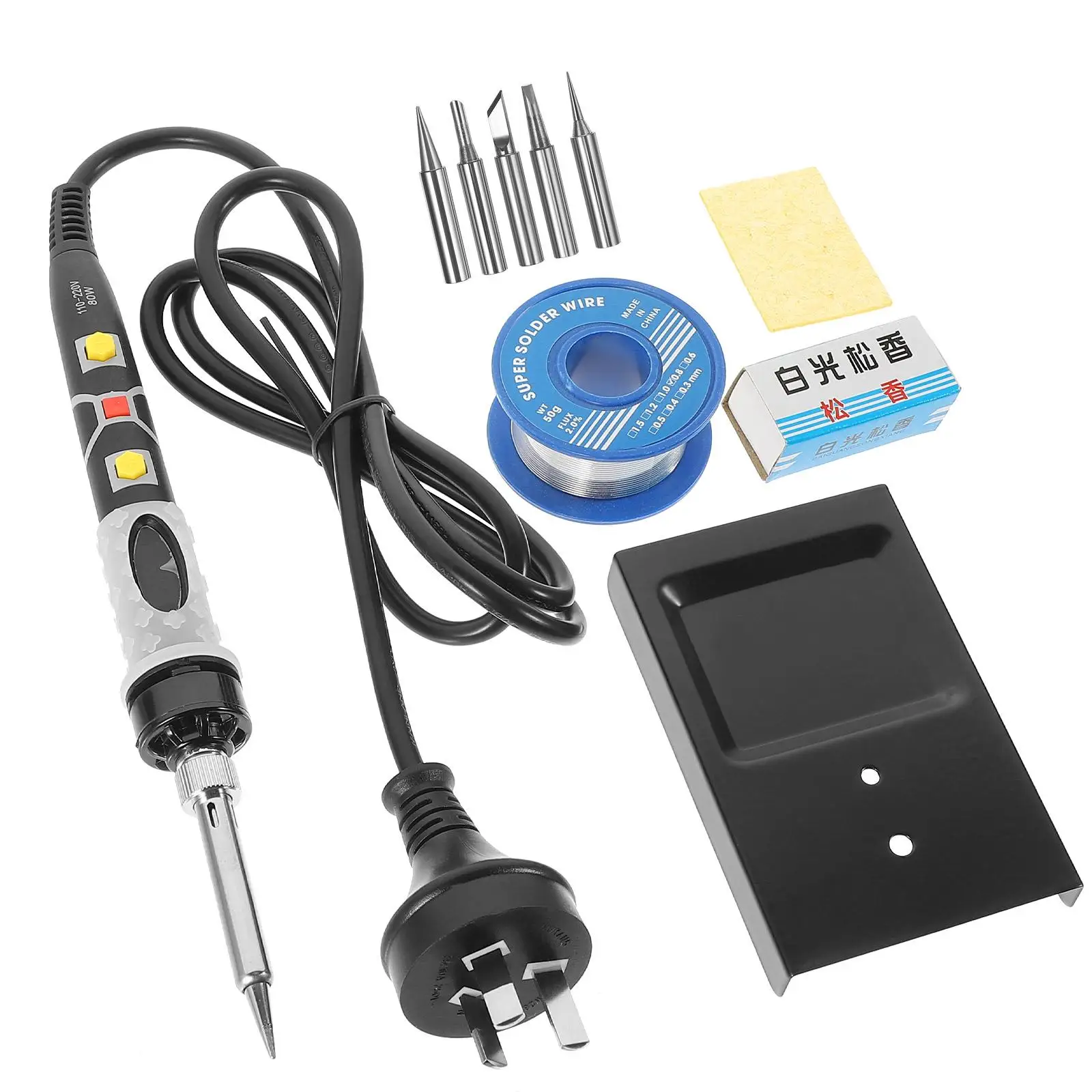 10Pcs Soldering Iron Kit Electric Soldering Iron Tool Adjustable Temperature Digital Welding Equipment Kit Tool