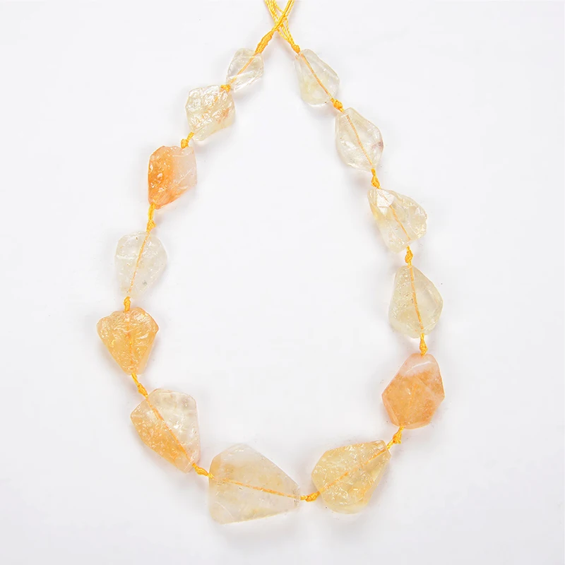 

Natural gemstone rough Citrine Beaded Gemstone Pendant for jewelry DIY Necklace Earring Pendant