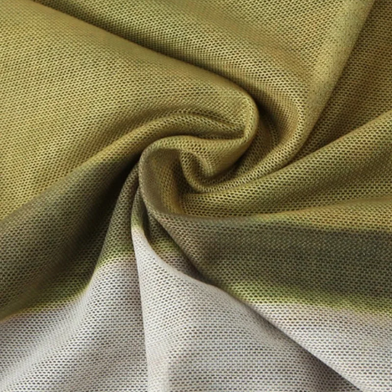 Plus Size Women's Painting Art Mesh A-Line Skirt Casual Premium High Waist Green Long Skirt Summer 2025