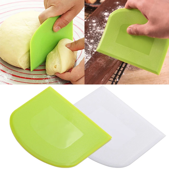 Plastic Dough Scraper Knife Smooth Pastry Spatula Baking Tool 3PCS
