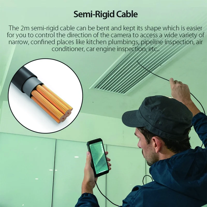 Ulefone Endoscope E1 IP67 Waterproof 3 in 1 Endoscope for Ulefone Power Armor 21 / 19 / 18T / 16 Pro / 13 / Armor Pad 4