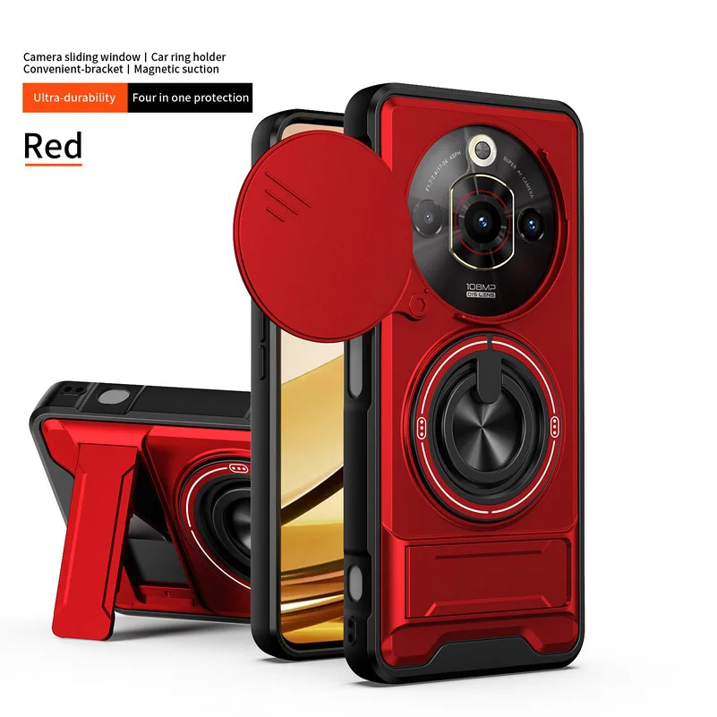 Dual-Function Ring Grip with Built-in Magnetic Car Holder Phone Case