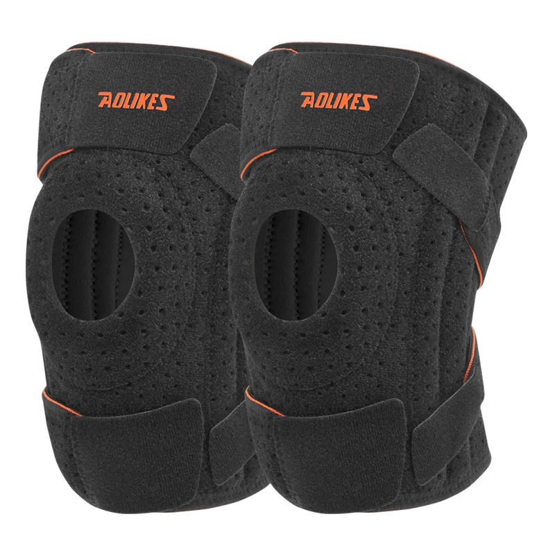 Knee Brace with Side Stabilizers & Patella Gel Pads for Maximum Knee Pain Support and fast recovery for Men Women AOLIKES 1 Pair