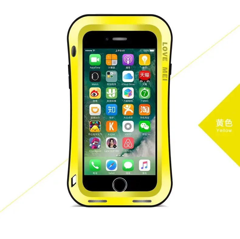 

Чехлы Love Mei для Iphone 7, 8 Plus, улучшенная версия с небольшой талией, водонепроницаемый ударопрочный металлический алюминиевый чехол для Iphone8