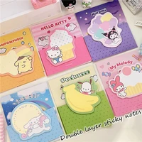 60 Pages Cute Cartoon Memo Pad Scrapbooking Journal Collage DIY Sticky Notes Student Leave Message Notepad Kawaii Stationery 1