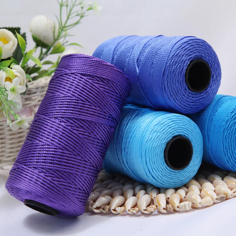 1Pc 110g Summer Light Ice Nylon Silk Thread Crochet Yarn For DIY Crochet Bag Hat Shoes hand knitting yarn doll amigurumi slipper 3