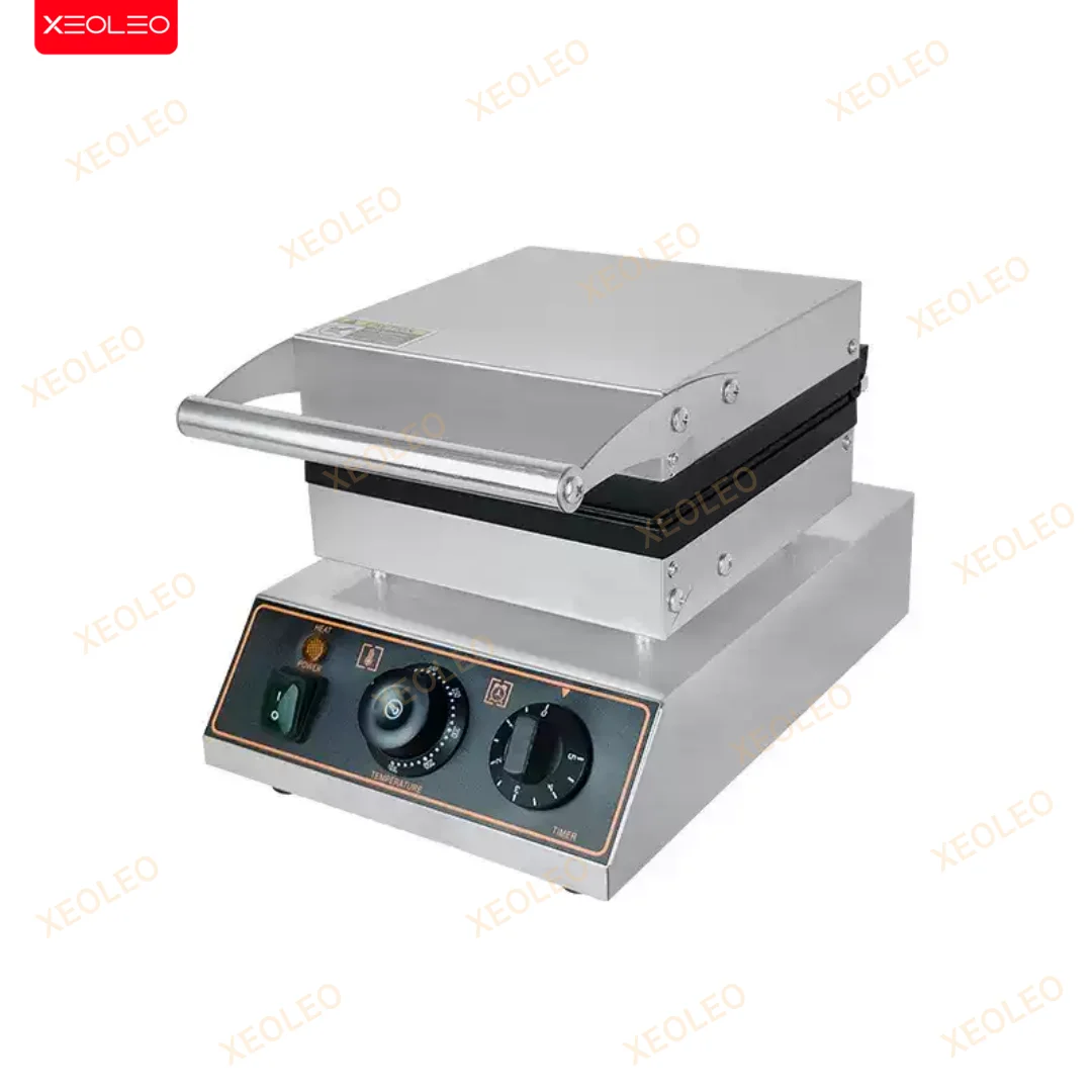 XEOLEO Commercial Waffle Maker 4PCS Square Shape Waffle Machine 1600W Waffle Iron Baker Non-Stick Coating Egg Bread Machine 6