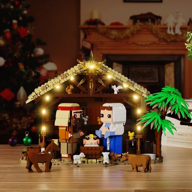 The Nativity Building Block Set Jesus Figures Bricks Model Toys Christmas, Christian Gift for Adults and Kids (1000 PCS)