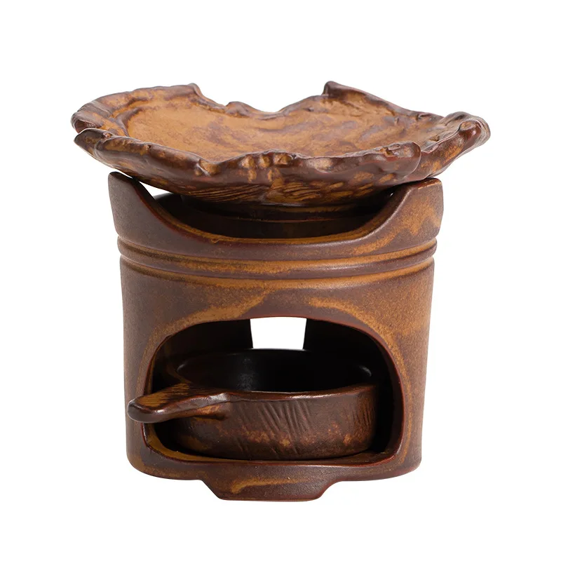 Candle Heating Tea Stove Samovar Japanese Retro Roasted Tea Stove Teapot Warmers Teaware Kitchen Dining Bar Home Garden