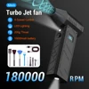 New 180000RPM Mini Turbo Jet Fan Electric Air Duster Adjustable wind speed Turbo Violent Blower Rechargeable &Light Car Cleaning 1