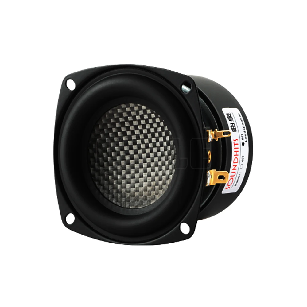 Lyele Audio 3-inch Subwoofer Speaker 25W HiFi Home Bookshelf Acoustic Amplifier Carbon Fiber Cone Bass Speaker Woofers
