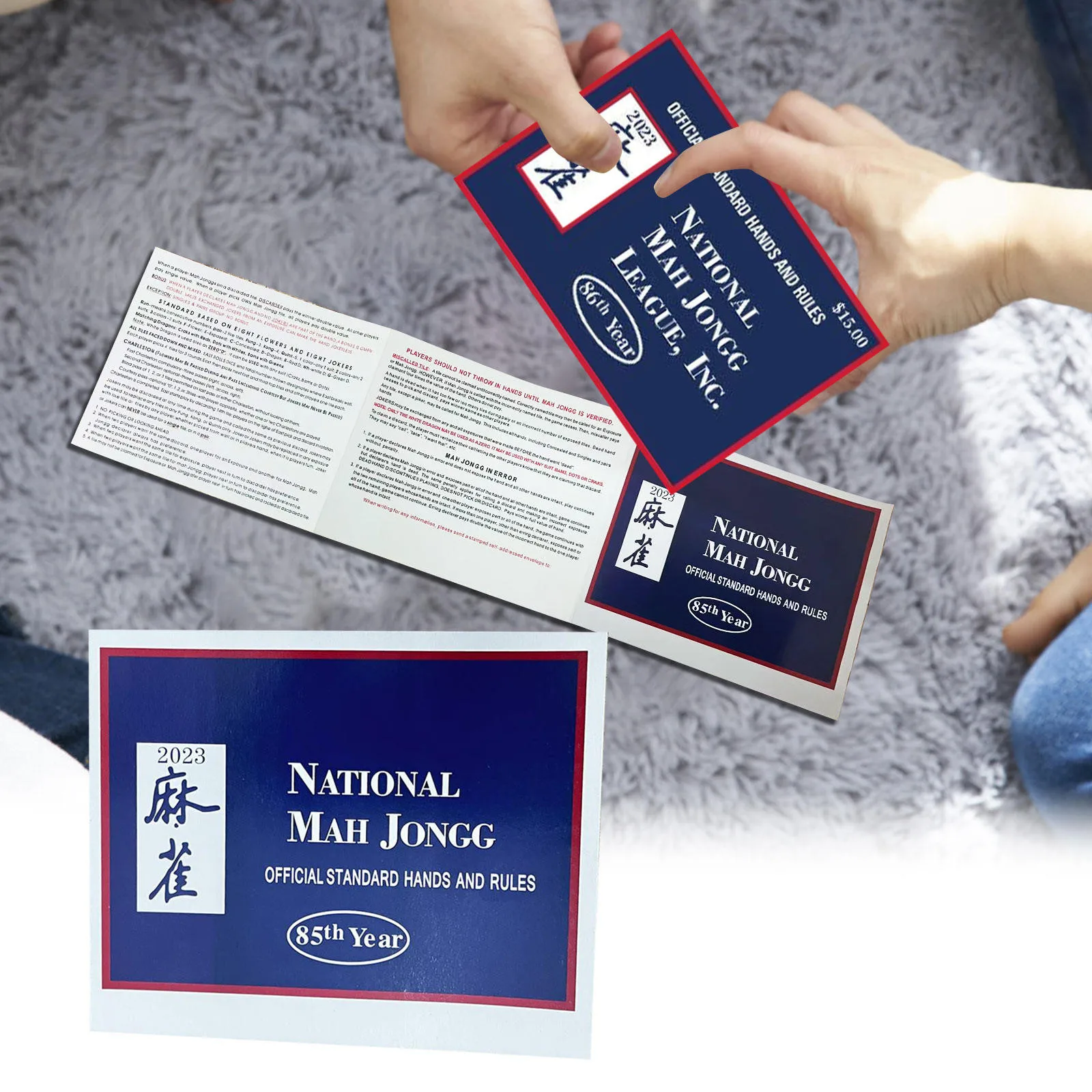 Mahjong Cards ,Mah Jongg Standard Size Card , Mahjong Cards Large Print Official Hands And Rules