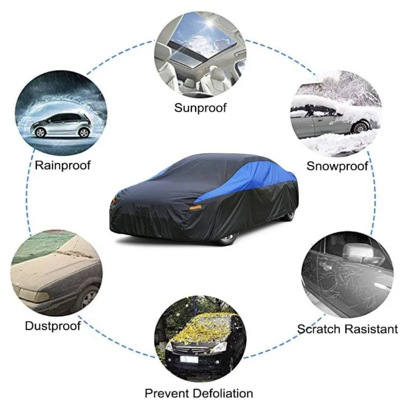 Exterior Car Cover Universal Waterproof Dustproof UV Protection Car Protective Cover for Hatchback Sedan SUV Full Car Covers