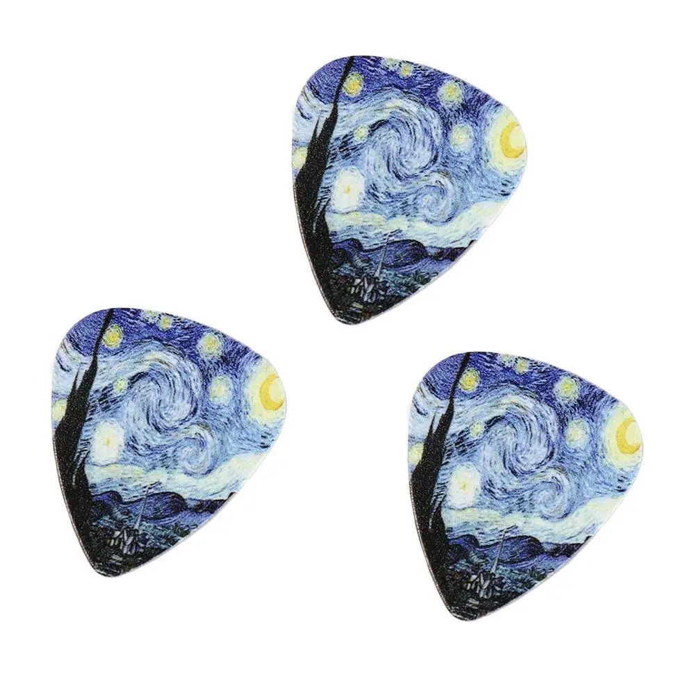 Guitars Accessories Premium Sound Finger Pick Acoustic Guitar Pick Star Sky Design Guitar Picks guitar picks