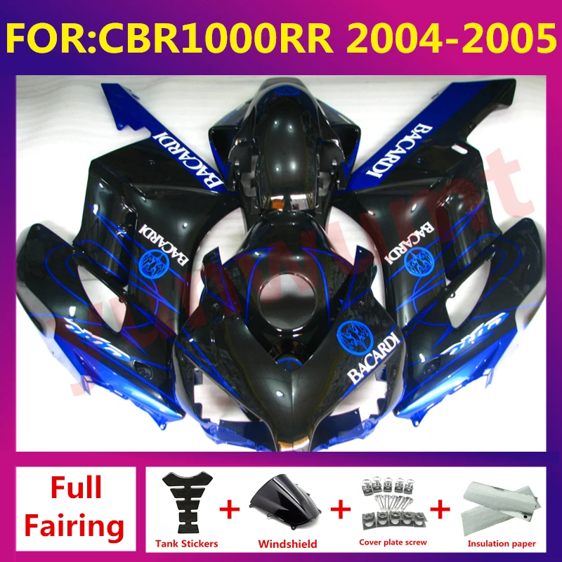 

For CBR1000RR CBR 1000RR CBR1000 RR 2004 2005 Motorcycle full Fairing Kit fit Injection Bodywork fairings zxmt set blue black