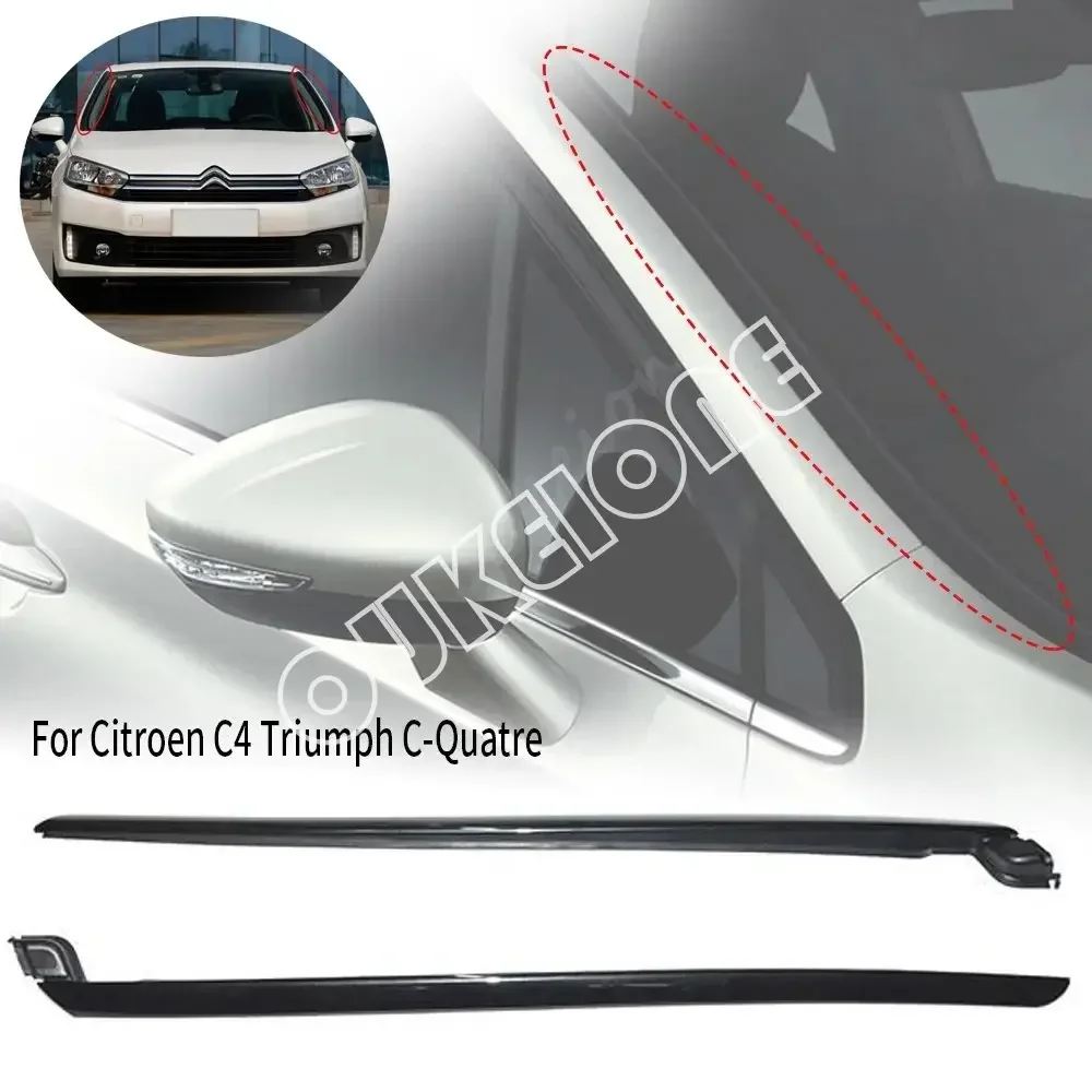 8120Q2 8120Q3 Front Left Right Glass Windshield Pillar Outer Trim Molding Cover for Citroen C4 Triumph 2004-2013 Car Accessories windshield molding trim
