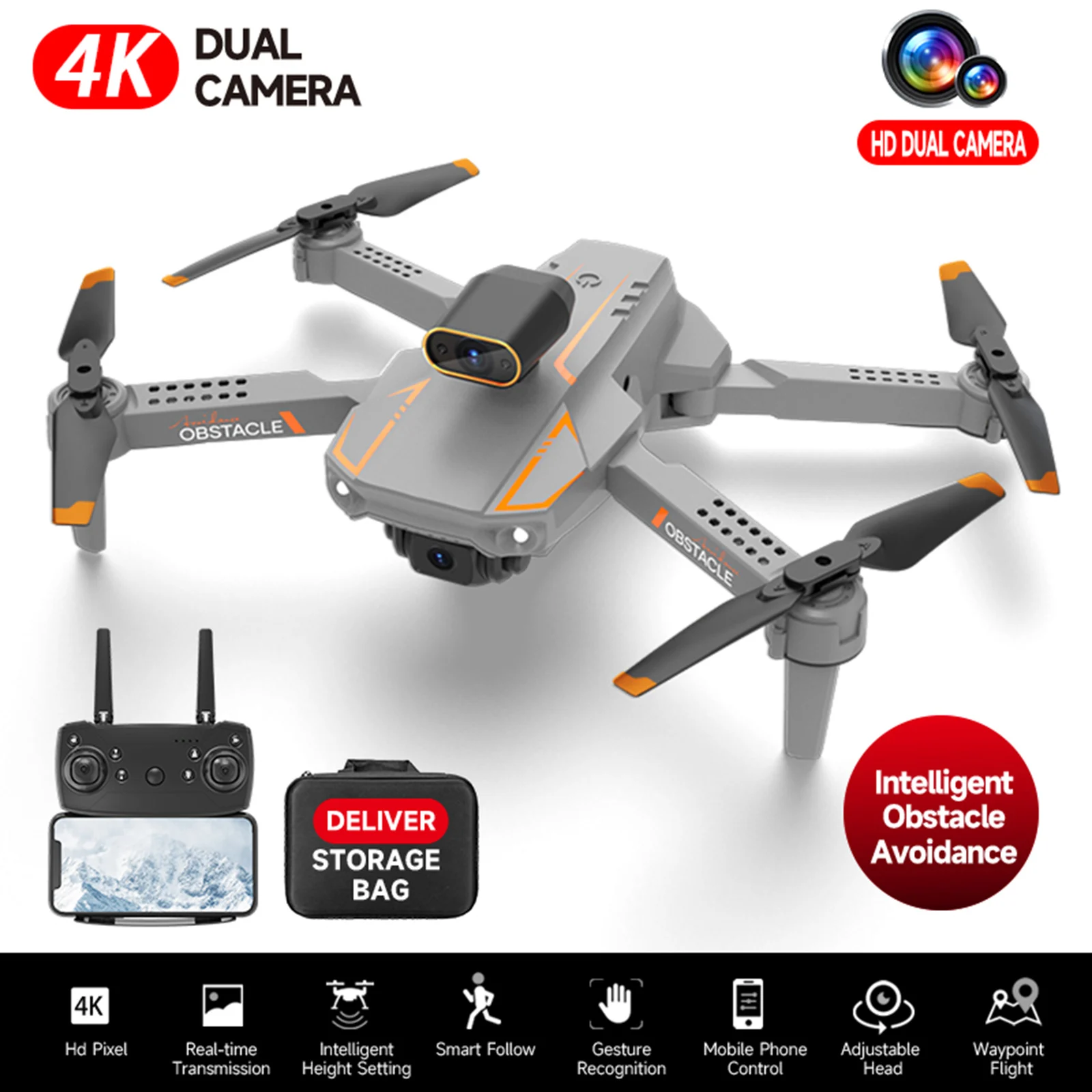 S91 4K Drone Profession Obstacle Avoidance Dual Camera RC Quadcopter Dron FPV 5G WIFI Long Range Remote Control Helicopter Toys biggest rc helicopter you can buy RC Helicopters