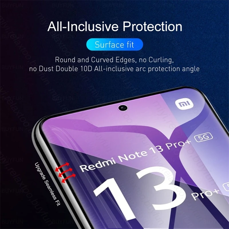 3To1 Hydrogel Film Back Screen Protector For Xiaomi Redmi Note 13 Pro 5G 4G Camera Protective Glass Redmy Note13 Pro Plus Pro+