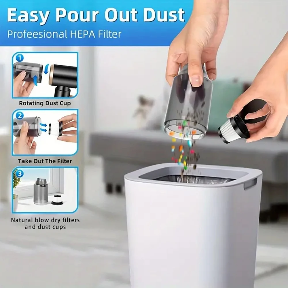 Car Vacuum Cleaner High Suction 210000PA Wireless Vacuum Cleaner Cordless Portable High Pressure Cleaning Machine Home Appliance