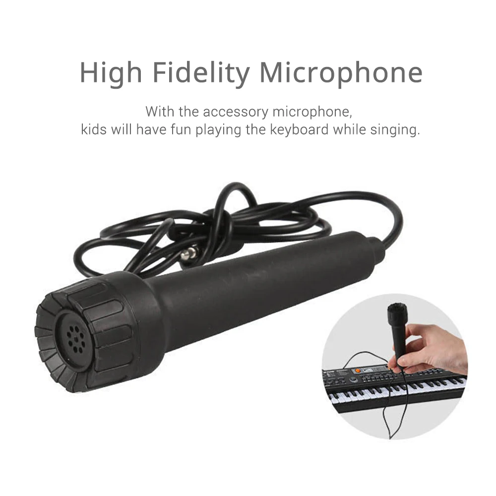 61Keys Electric Piano Digital Music Electronic Keyboard Kid Multifunctional Piano Student Microphone Function Musical Instrument