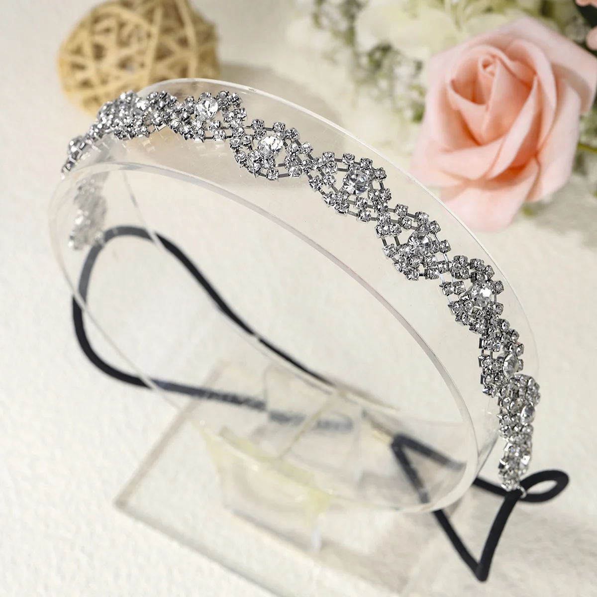 Rhinestone Elastic Hairband Jewellery Headbands Women And Girls Hair Accessories