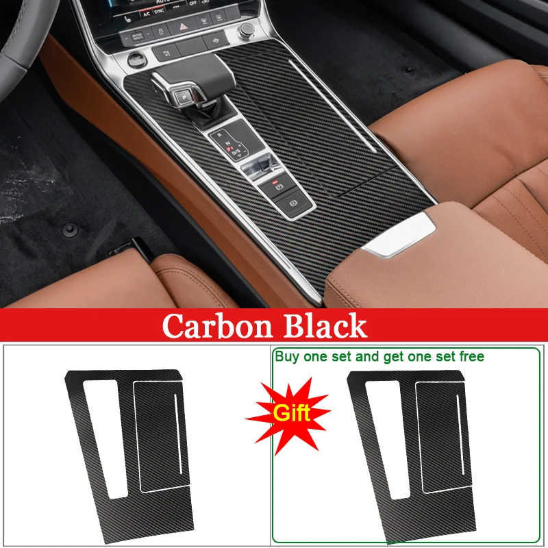 For Audi A6 C8 4K 2019-2023 Car Gear Panel Sticker Gear Box Protective Film  Carbon Fiber Black Car Interior Sticker Accessories - AliExpress