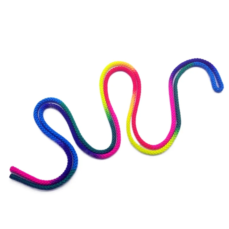 3m Colorful Rainbow Colors Rhythmic Gymnastics Rope Fine Color Gymnastics Rope Fine Props Pentathlon