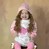 BZDOLL 60 CM 24 Inch Reborn Baby Soft Silicone Cloth Body Smiling Girl Doll Princess Toddler Bebe Artist Collection 4