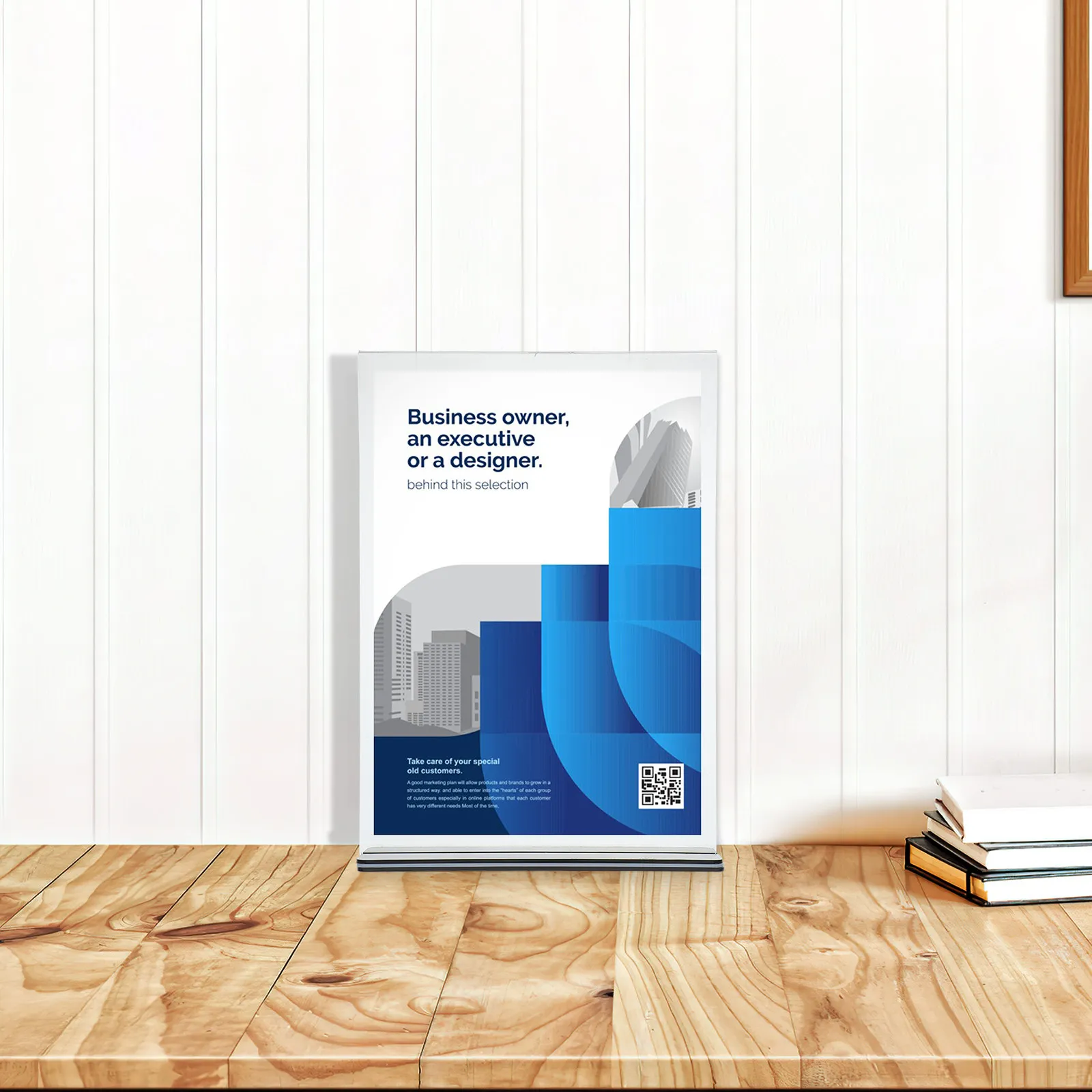 아크릴 디스플레이 스탠드 A4 크기 T 모양 양면 투명 메뉴 홀더 레스토랑 사무실 상점 슈퍼마켓 가격표 랙