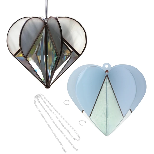 Többoldalas Szív Színes Díszfalfal Lógó Dekorációs Ajándék Otthoni Kertnek - Image 2