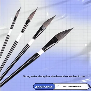 4 pezzi set tirare filo pennello guazzo nylon capelli a forma di coltello penna per acquerello penna per pittura ad acqua pennello da disegno artistico dipinto a mano 1