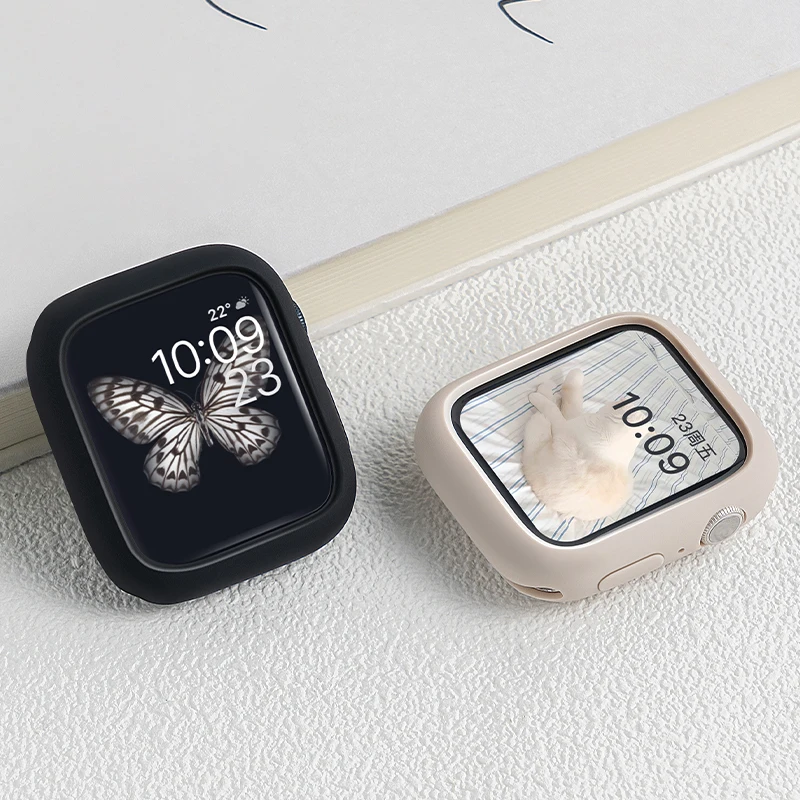 Silicone Protective Bumper Case for Apple Watch Accessories