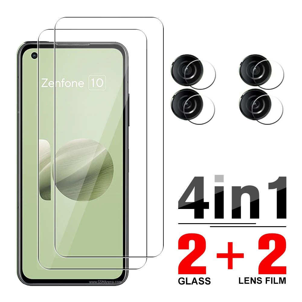 Custodia In Vetro Temperato 4 In1 Per Asus Zenfone 10 Pellicola Protettiva Per Fotocamera Per Asus Zenfone 10 Z 10Zzenfone10 5G Proteggi Schermo Da 5.