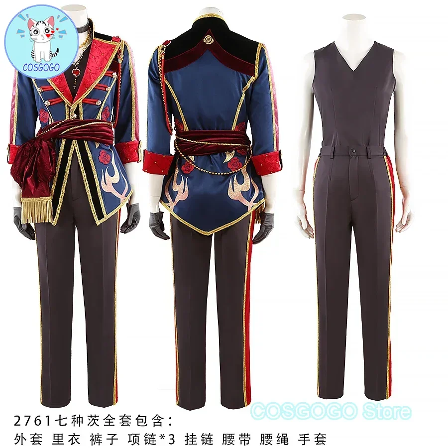 

COSGOGO Ran Nagisa / Saegusa Ibara Cosplay Costume Game Ensemble Stars Adam Cosplay Valentine's Day Suit Halloween Uniforms