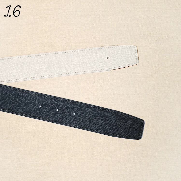 2026 WITHOUT BUCKLE 3.8cm two sides high quality men women belt genuine leather trousers first layer 16 colors