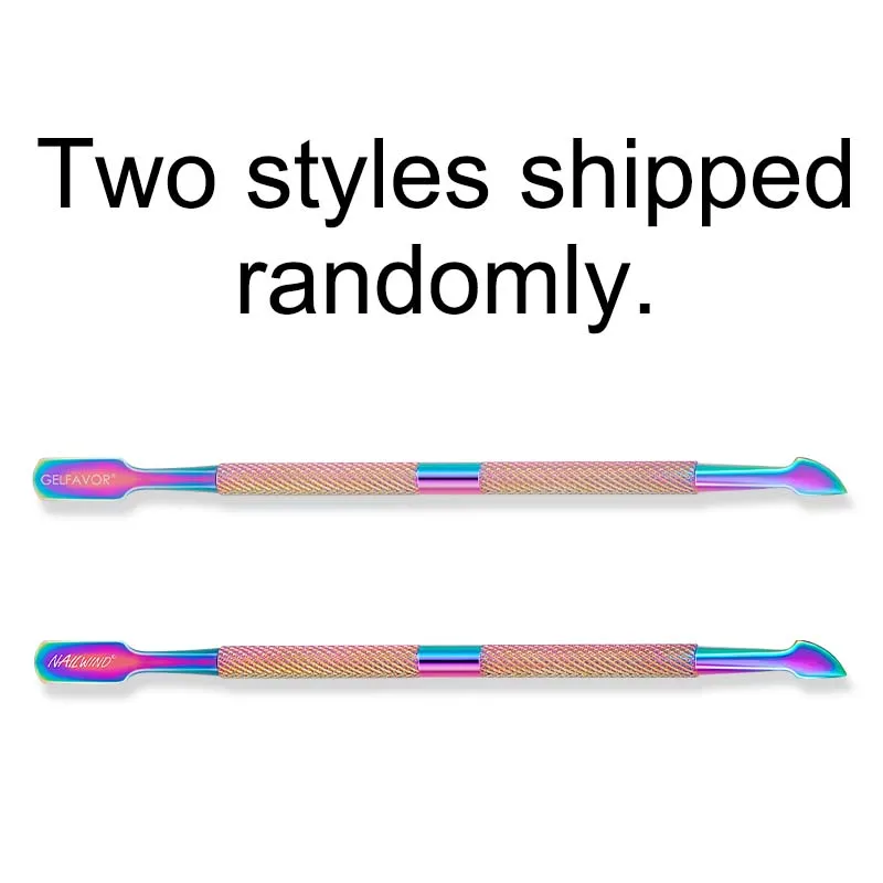 Cuticle Pusher Rainbow Stainless Steel 1PCS 2 Way Spoon Pusher Remover Tools Pedicure Manicure Manicure Tools Nail Art Pusher Nail Manicure Tools Manicure Pedicure Tools