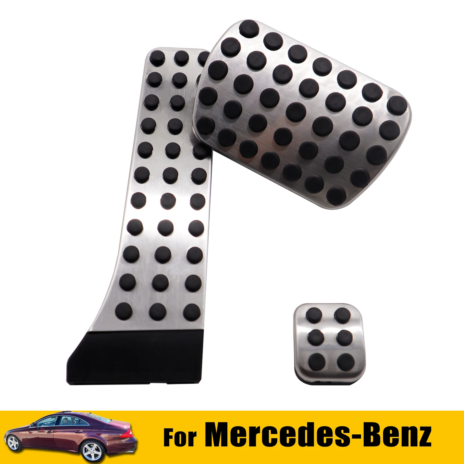 Gas Brake Pedal Pads Cover For Mercedes Benz W203 W204 W205 W21 W211 W212 C207 W220 W221 W222 C219 C218 C208 X204 R170 R171 R231