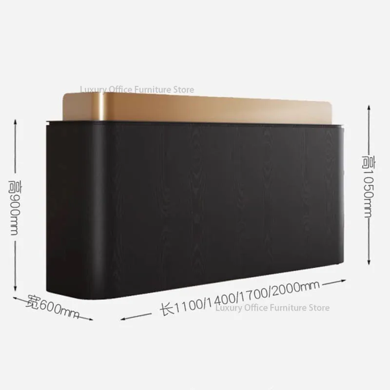 Italian Design Luxury Reception Desks Business Counters Checkout Shops Reception Desks Wooden Office Furniture Kassa LLRD