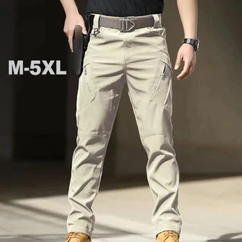Men's Elastic Spring Fall  Military Tactical Camping Trousers Hiking Trekking Fish Climbing Softshell Quick Dry Sport Pants 2
