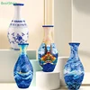 3D Puzzle Vase Flower Porcelain Design DIY Assembly Educational Toy Home Decoration House Arrangement Warming Christmas Gift Toy 1