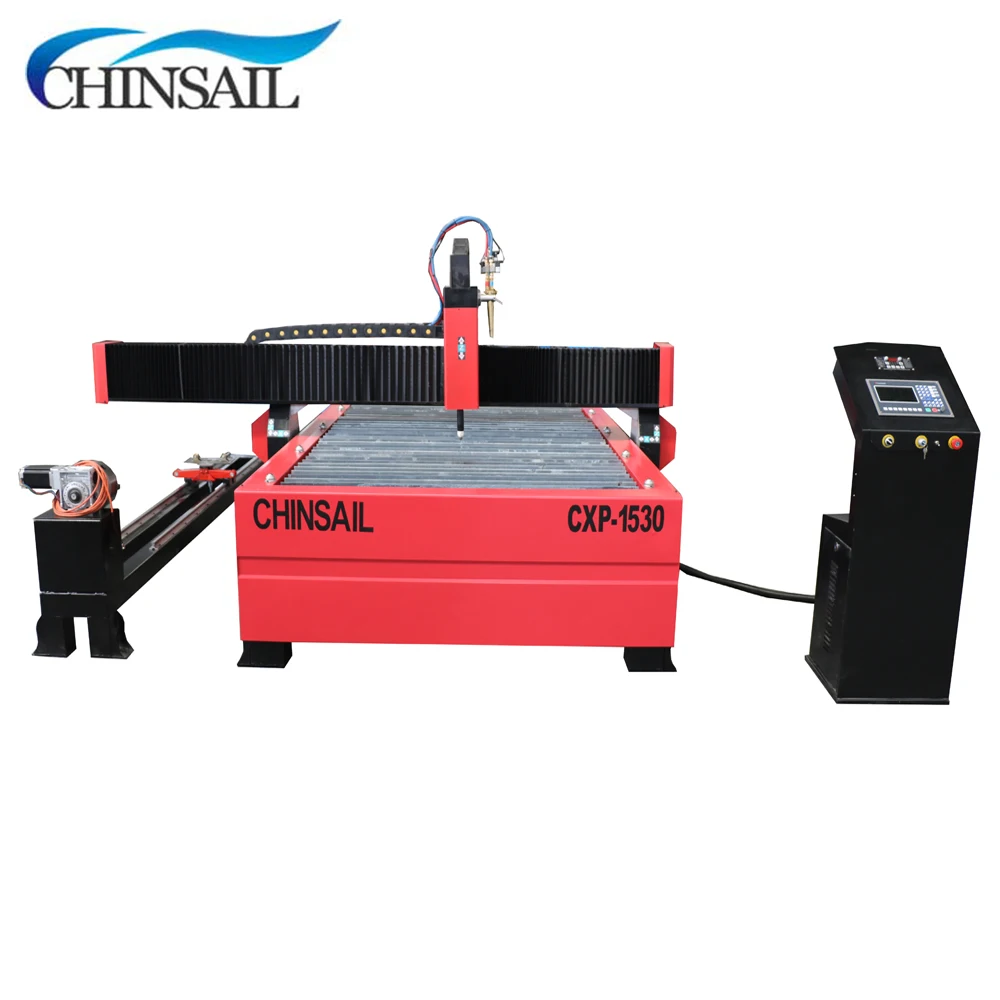1530 2030 2040 cnc plasma cutting machine with rotary axis for cutting pipe 2