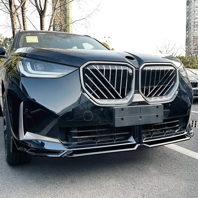 BMW X3 G45 2025 + 고품질 ABS 플라스틱 자동차 앞 범퍼 립 턱 스포일러 Bodykit 외부 튜닝 액세서리
