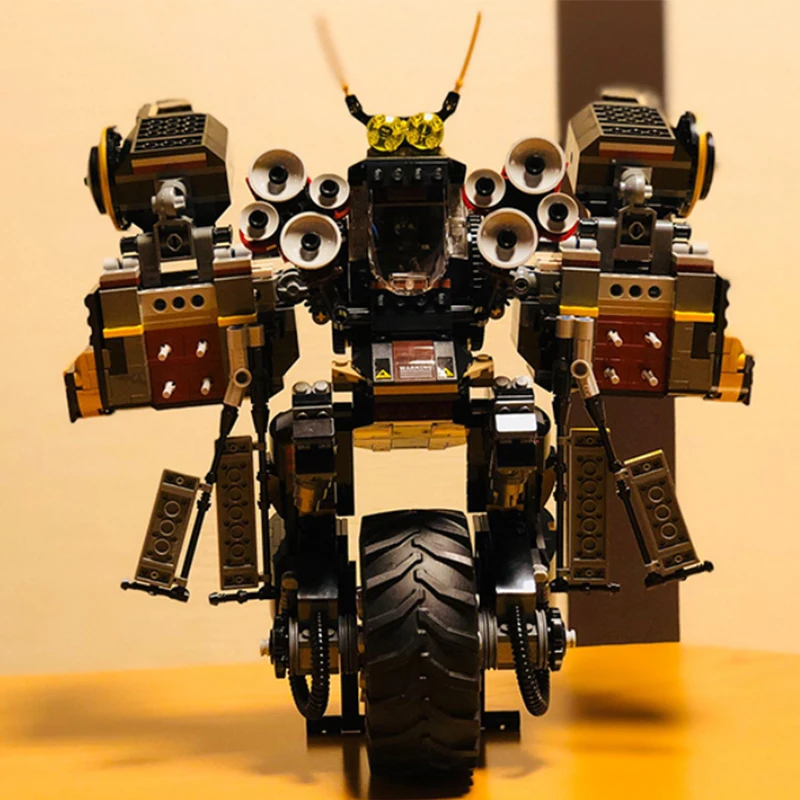1232pcs Ninja Series Quake Mech Building Blocks Cole Unicycle