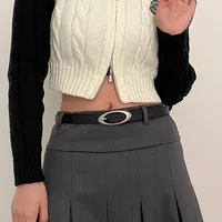 Vintage Belt Moon Star Punk Crescent Decoration Couple Y2k Buckle Metal Gothic Men Women Pu Leather Waistband Jeans Pants Belts 2