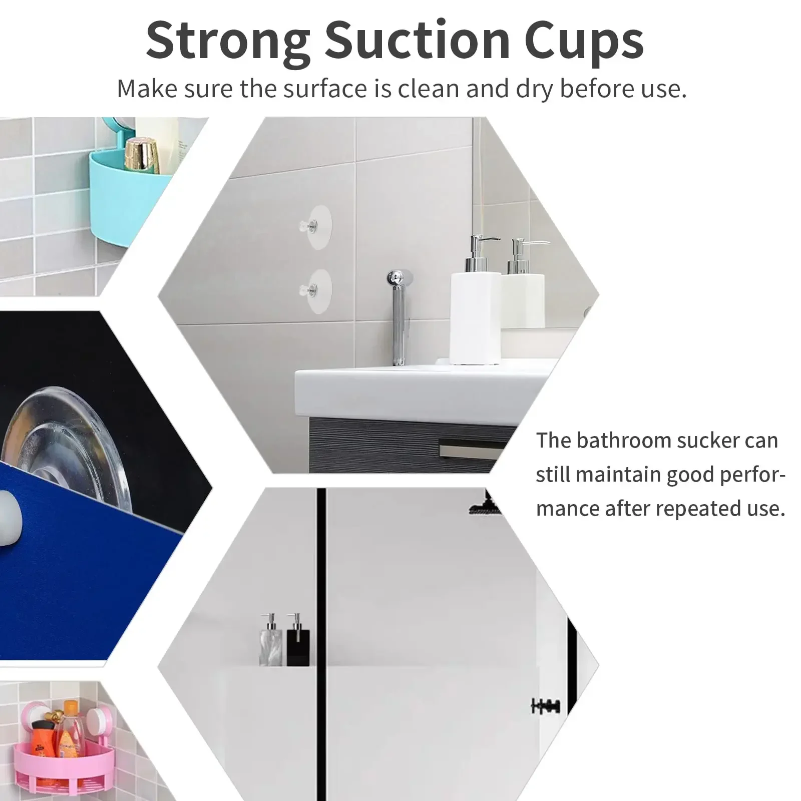 Suction Cups 10 Pcs PVC Vacuum Holder Plastic with Screws Bathroom Kitchens Offices