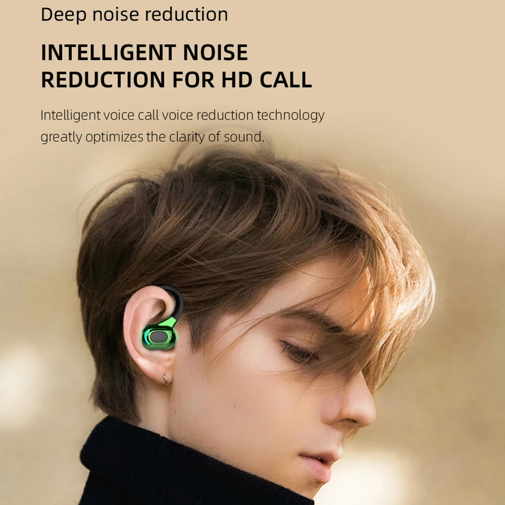 M-F8 Waterproof Hanging Single Ear Earbuds Bluetooth-compatible 5.2 Noise Cancelling Sports Wireless Business Headphones Headset 6