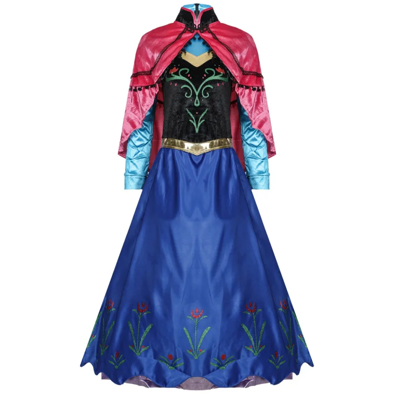 Arendelle Princess Anna Costume Cosplay Donne Adulte Halloween Ice Queen King Anna Princess Uniform Fancy Dress