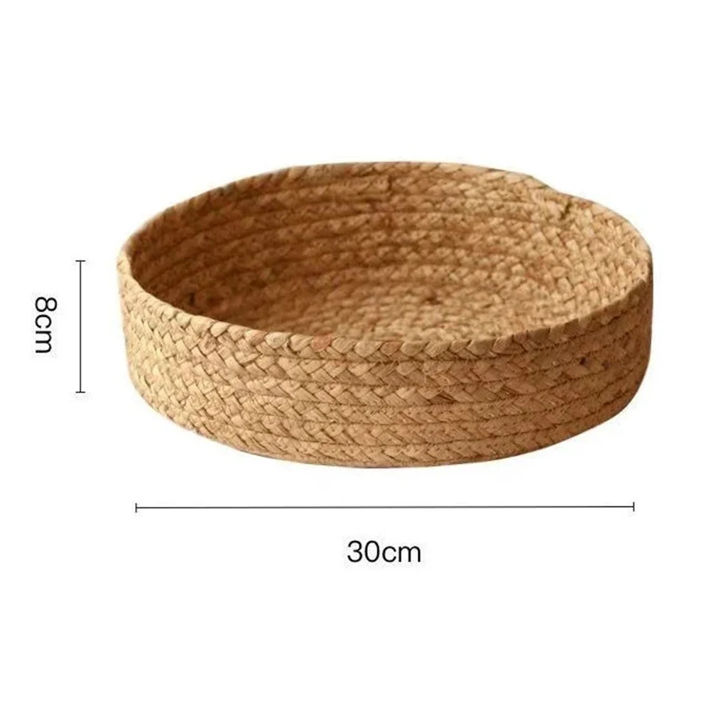 

Convenient Blends Product Name Storage Baskets Bathroom Fruit Woven Bowl Rattan Container Round Snack Serving Tray